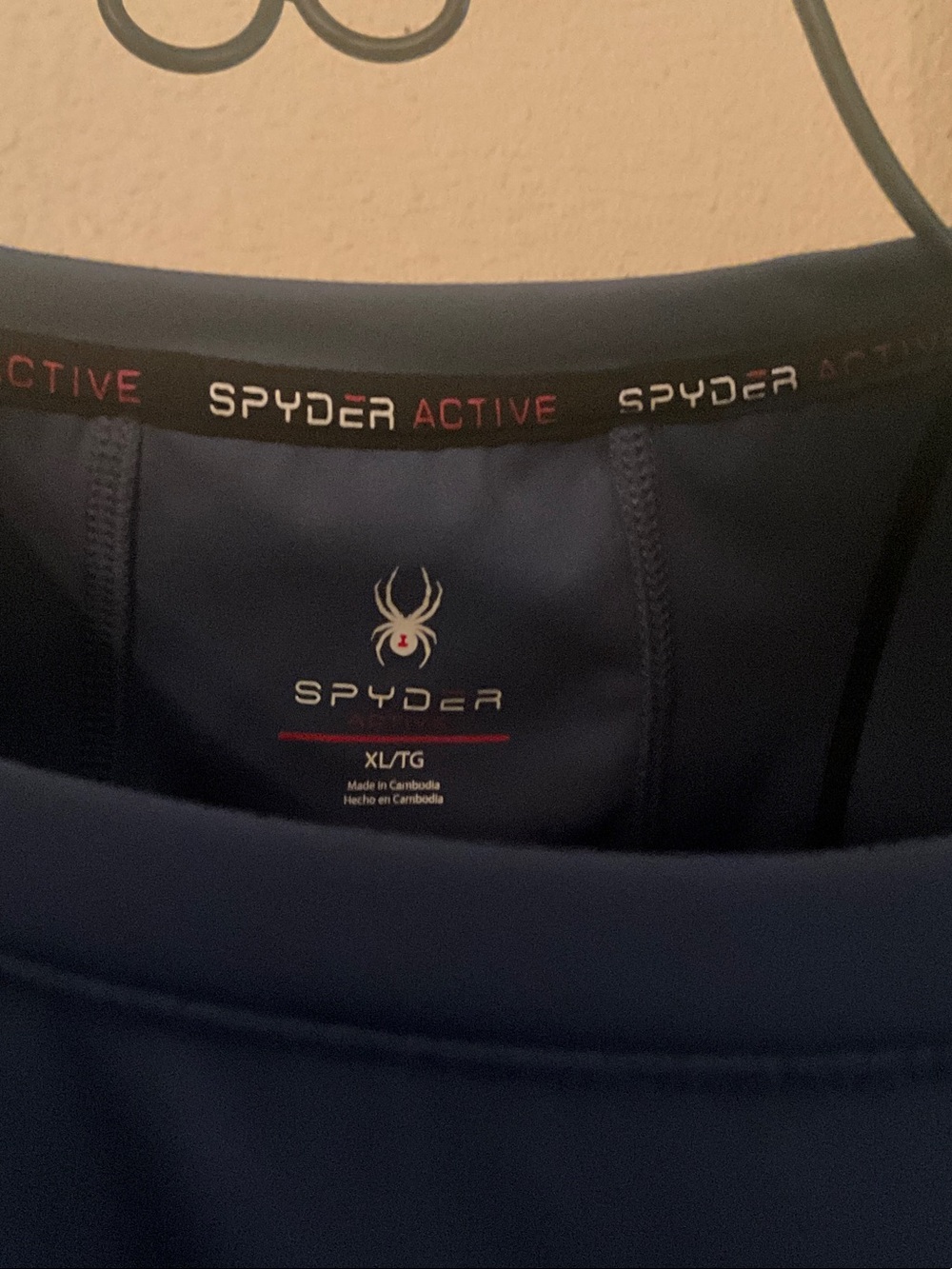 Spyder Navy Athletic long sleeve Crewneck Top - Picture 2 of 9